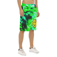 Load image into Gallery viewer, "Zombie Smiley" Tie-Dye Drawstring Shorts - Stoned Cult Apparel