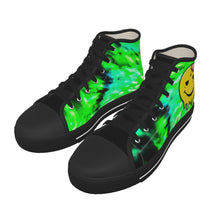 Load image into Gallery viewer, Tie-Dye "Zombie Smiley" Chuck-style Shoes
