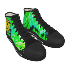 Load image into Gallery viewer, Tie-Dye "Zombie Smiley" Chuck-style Shoes