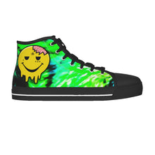 Load image into Gallery viewer, Tie-Dye "Zombie Smiley" Chuck-style Shoes