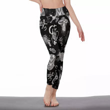 Load image into Gallery viewer, Space Alien Leggings (Black &amp; White)
